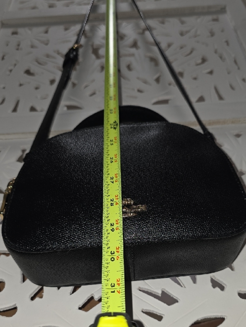 Coach Black Pebbled Leather Mini Dome Crossbody - Picture 6 of 11